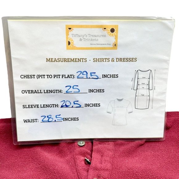 St John's Bay Pullover XL Maroon Fleece 3 Button Henley Long Sleeve - Picture 8 of 8